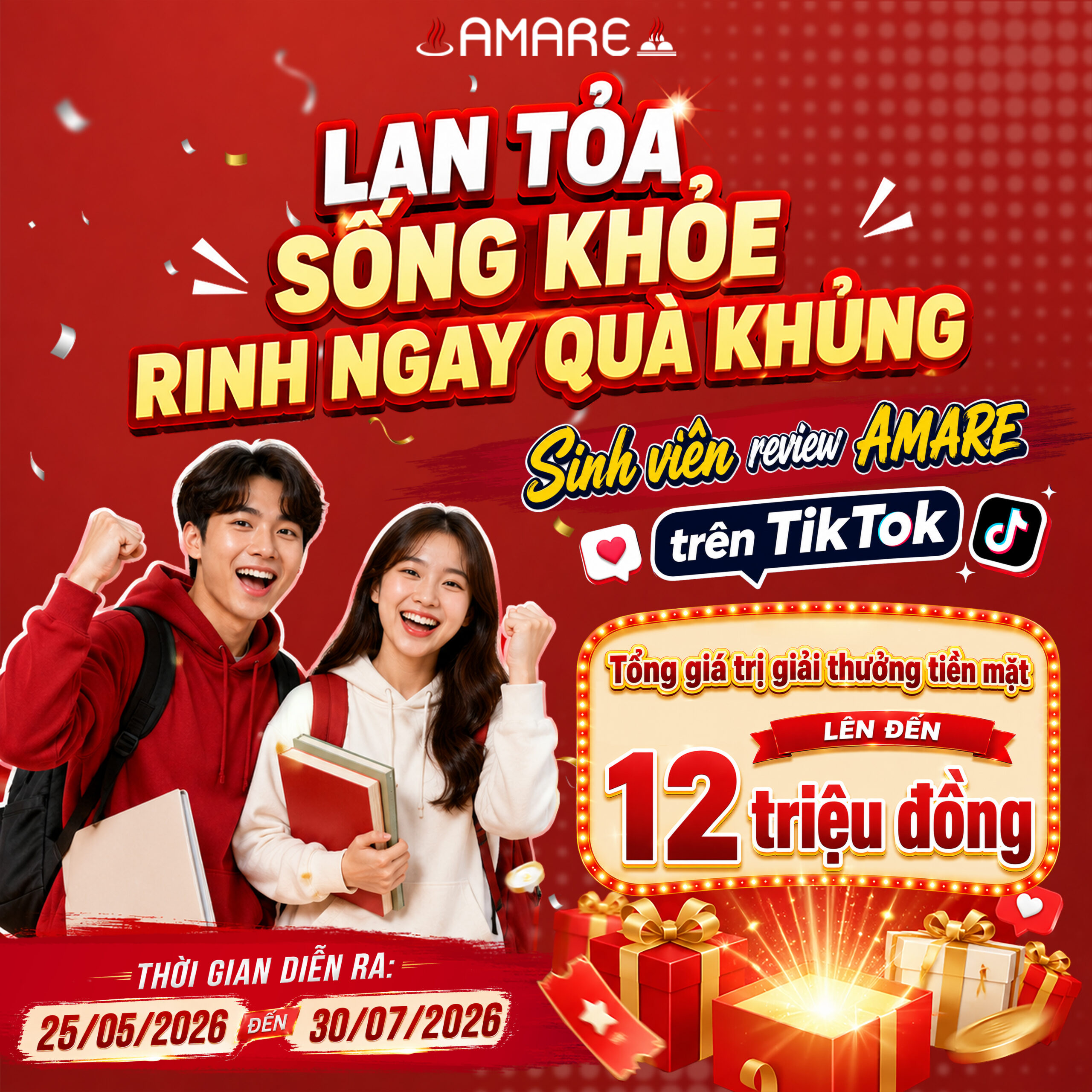 Chương trình sinh viên review AMARE trên Tik Tok