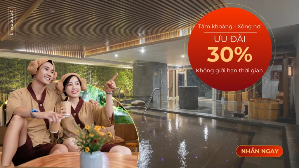 Ưu đãi 30% vé trải nghiệm Onsen và Jjimjilbang tại AMARE Thăng Long Number One