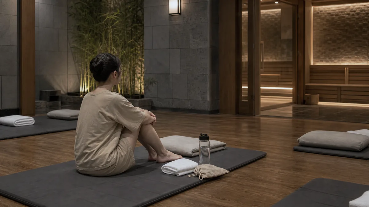 Khăn và khu nghỉ yên tĩnh giữa các lượt xông Jjimjilbang tại AMARE