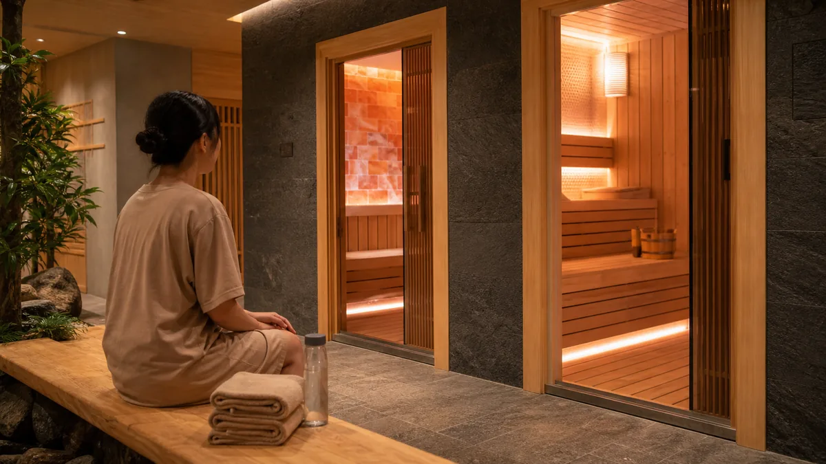 Khách nghỉ trước khi quyết định vào thêm lượt xông Jjimjilbang tại AMARE