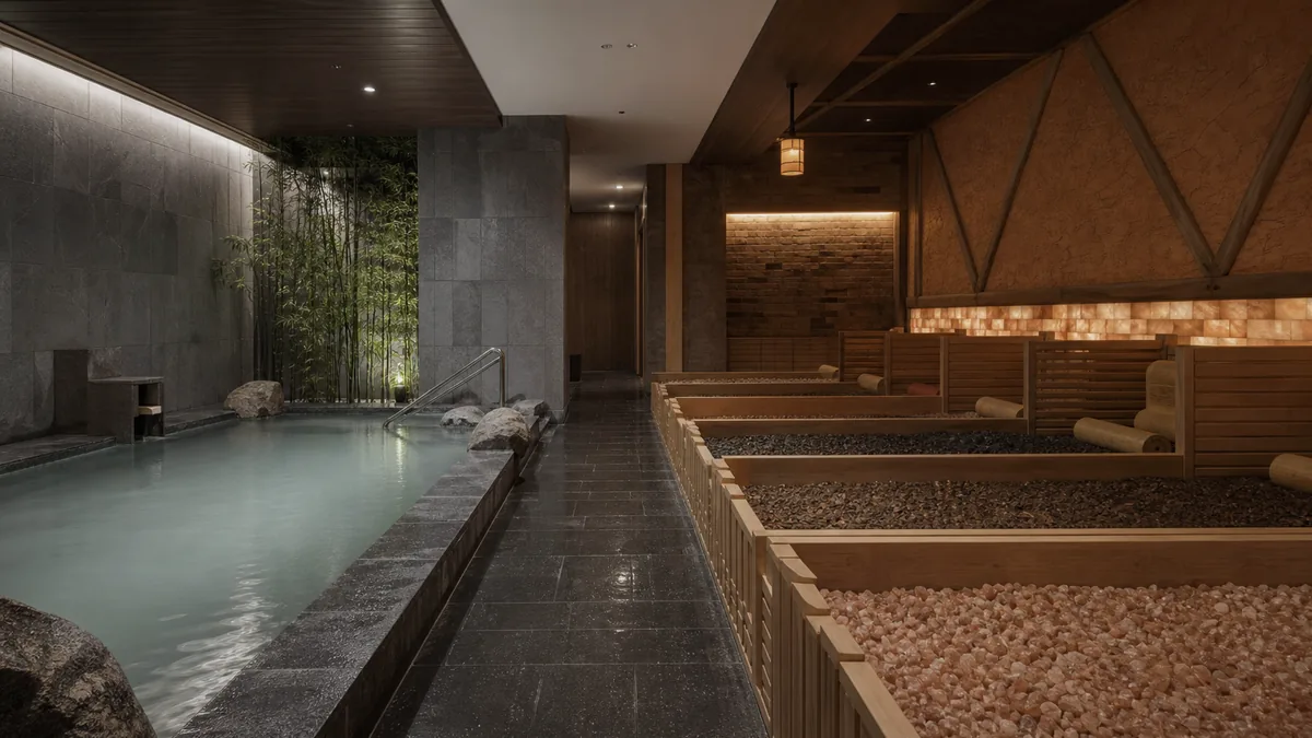 Hai khu Onsen nước khoáng và Jjimjilbang khô giúp chọn trải nghiệm phù hợp