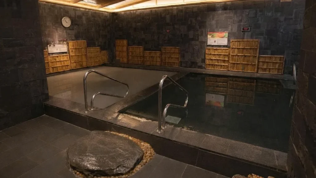 Không gian Onsen AMARE cho bài về những ai nên cẩn trọng khi tắm