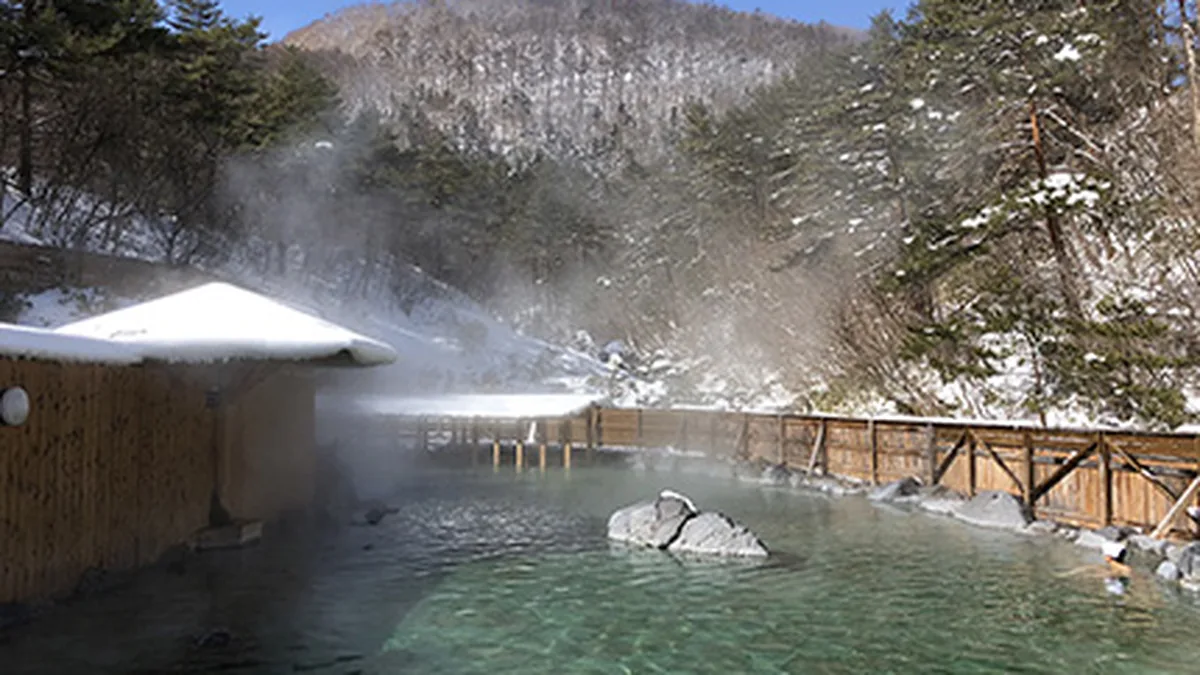 Khu tắm Onsen tại Kusatsu, Nhật Bản