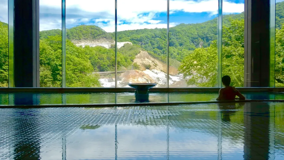Khu tắm Onsen tại Noboribetsu, Nhật Bản